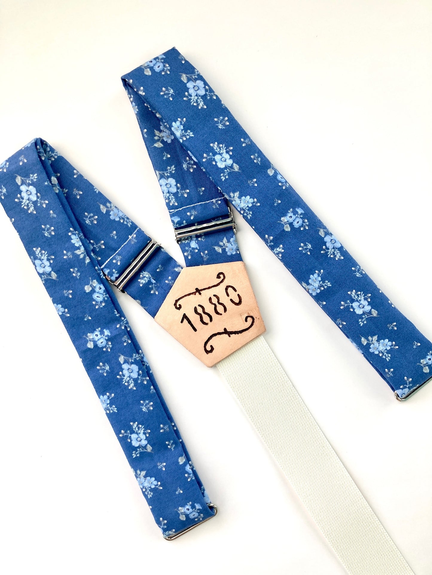 Stratton Suspenders Blue Floral Straps of the Limited Edition 1880 Vintage Collection