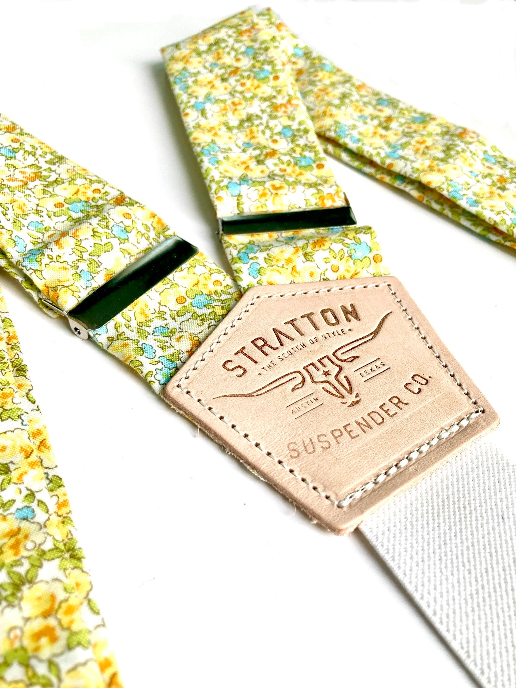 Stratton Suspender Co. Straps in Summertime Yellow Floral